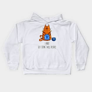 I Knit (so I don't kill people) Kids Hoodie